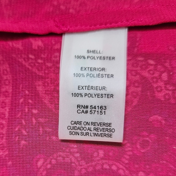 Tommy Hilfinger red top blouse paisley pattern sleeveless lined size M - Picture 12 of 13